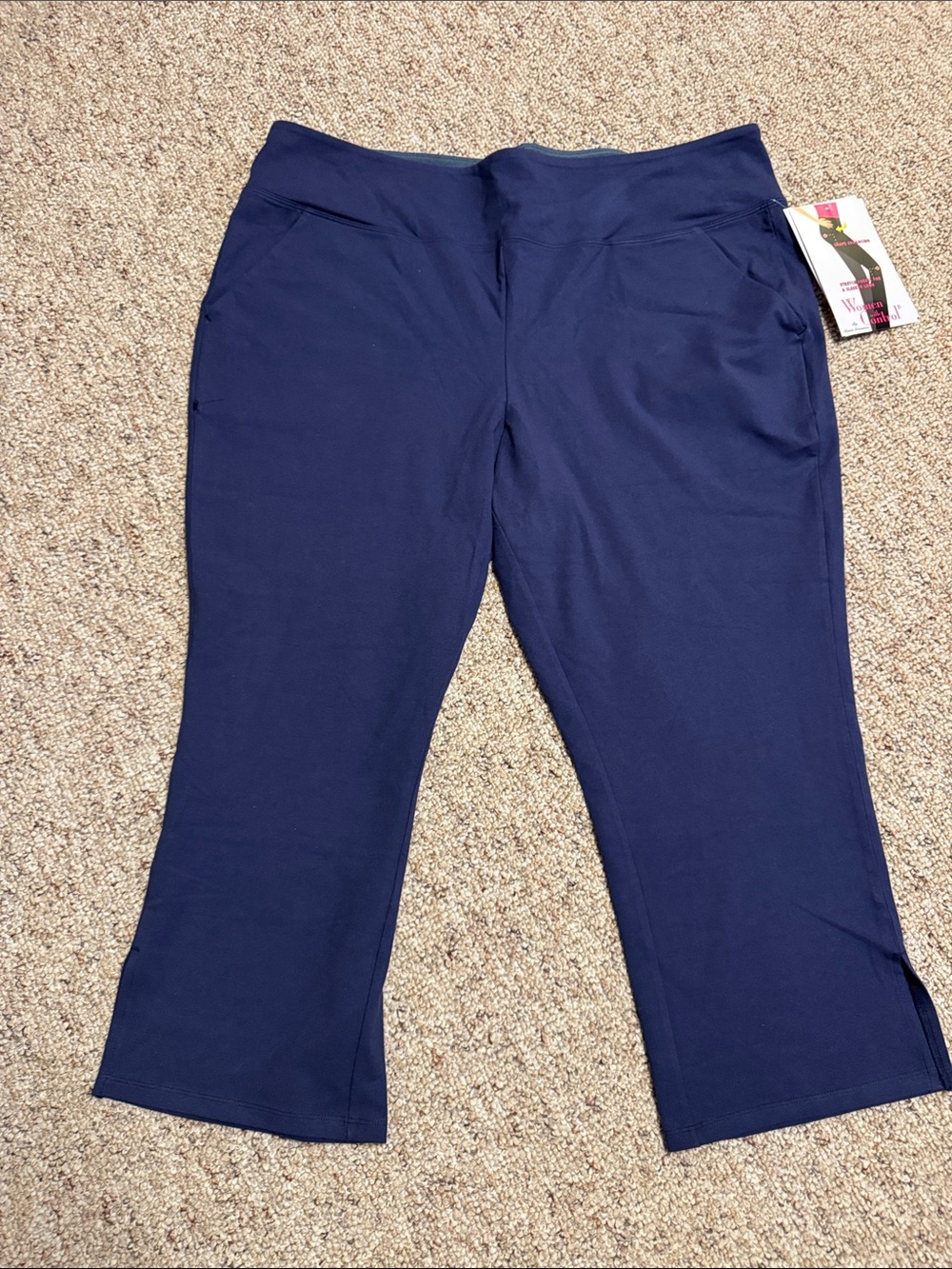 Women with Control Navy Shaping Capri Pants